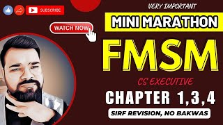 FM MINI MARATHON PART 1  CH 134  CS EXECUTIVE OLD SYLLABUS [upl. by Zsa]