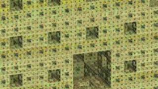 3D IFS fractal  Deep Menger Sponge zoom [upl. by Nohsauq]