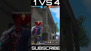 1VS4  CHAITANYA GAMERZ  shorts shortfeed 1vs4 [upl. by Arres711]