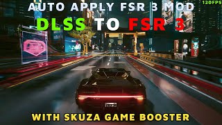 DLSS to FSR 3 in Cyberpunk 2077 Alan wake 2 Starfield Using SKUZA Game Booster [upl. by Dahlia]