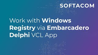 How to work with Windows registry via Embarcadero Delphi VCL app [upl. by Yeldnarb]