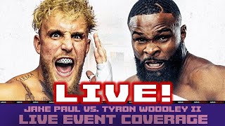 Jake Paul vs Tyron Woodley 2  LIVE COVERAGE [upl. by Eirallam]