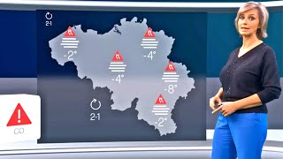 Weervrouw Sabine Hagedoren met het Vlaamse weerbericht van dinsdag 24 januari 2023 op één [upl. by Bounds]