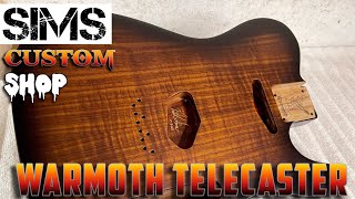 Warmoth Telecaster guitar body  Roasted Swamp Ash [upl. by Ahsennek]