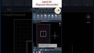 AutoCAD  WipeoutDraworder  autocadtips autocad2d autocadtutorial cadcareer autocad [upl. by Dino]