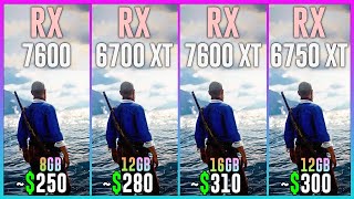 RX 7600 vs RX 6700 XT vs RX 7600 XT vs RX 6750 XT  Test in 25 Games in 2024 [upl. by Christabelle]