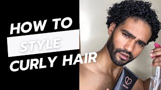 HOW TO STYLE CURLY HAIR W 2 in 1 CREAM GEL [upl. by Lilybel]