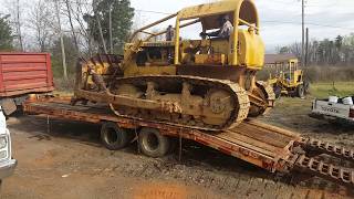 Grandpa Odell Loading The Cat D6C onto the Hudson Brothers Trailer [upl. by Anillehs]