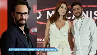 Rodrigo Santoro faz de tudo para fugir de Luana Piovani em evento [upl. by Aliuqehs]