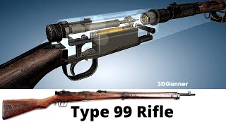 3D Animation amp Facts The Japanese Type 99 Rifle World War II [upl. by Eedya]