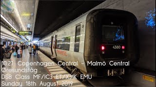 Copenhagen Ørestad to Malmö by Train  Øresund Bridge Journey Aboard Øresundståg Class MFIC3 EMU [upl. by Themis670]