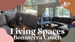 Unboxing Our New Living Spaces Couch  Bonaterra Sectional Review [upl. by Ayr944]