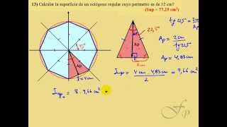 Área de un Octógono Regular dado su Perímetro [upl. by Ellicul]