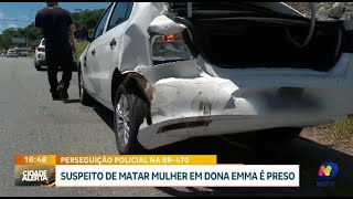 Perseguição policial termina com prisão de suspeitos na BR470 em Blumenau [upl. by Holna]