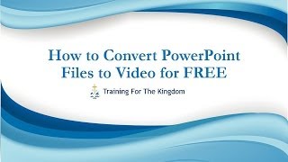 How to convert your PowerPoint Bible Studies into video FREE [upl. by Roma]