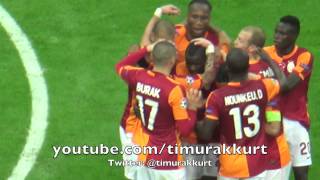 GalatasarayKopenhag 31 Şampiyonlar Ligi Maçı Eboenin nefis asisti ve Sneijder in golü [upl. by Patterson102]