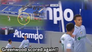 Mason Greenwood goal today vs Tardienta 🔥 Greenwood scored again for Getafe [upl. by Lambrecht815]