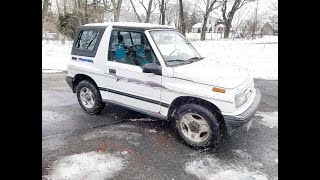 Replacing Window Regulator Door handle Latch amp Glass Suzuki Sidekick  Geo Tracker  Hwy83 SUZUKI [upl. by Jutta]