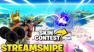 Ich STREAMSNIPE 🧨 einen SKIN CONTEST bis er KOMPLETT AUSRASTET und den STREAM BEENDET [upl. by Adiol]