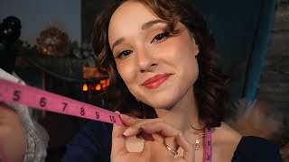 ASMR Bridgerton Tailor  The Wallflowers New Look  Measuring Fabric Sounds Color Analysis [upl. by Ramon]