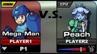 Super Smash Flash 2 v09  Mega Man VS Peach [upl. by Elnar]