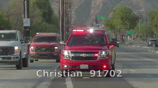 LACoFD SU13 BC15 and BC16 Responding to Brush fire [upl. by Urial]