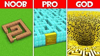 Minecraft Battle GIANT MAZE BUILD CHALLENGE  NOOB vs PRO vs HACKER vs GOD in Minecraft [upl. by Ardrey595]