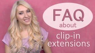 Clip in hair extensions tutorial how to attach blend curl and take care of Glam Time extensions [upl. by Leuams]