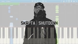 Skepta  Shutdown Piano Tutorial Synthesia [upl. by Lynda]