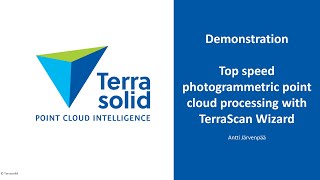 Top speed photogrammetric point cloud processing with TerraScan Wizard [upl. by Eciened142]