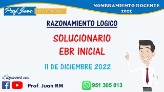 SOLUCION EXAMEN DE NOMBRAMIENTO DOCENTE 2022  RAZONAMIENTO LOGICO [upl. by Grimaud]