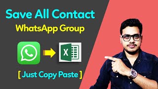 How to get all contacts from WhatsApp group to excel  Whatsapp group all contact to excel [upl. by Ynohtnael]