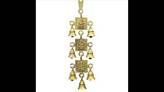 Brass Ganesh Bell Wind Chime  Spiritual Outdoor Decor [upl. by Merl615]