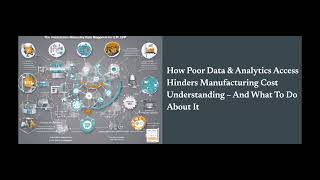 How Poor Data amp Analytics Access Hinders Manufacturing Cost Understanding – And What To Do About It [upl. by Airat394]