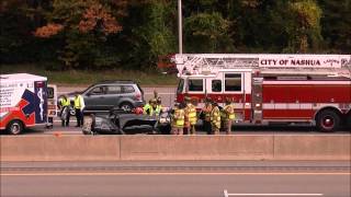 Nashua NH MVA Engine 5 Ladder 1 AMR x2 Nashua Police x3 New Hampshire State Police x4 [upl. by Eudosia148]