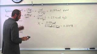 Calculate Vapor Pressure Lowering ∆P and Final Vapor Pressure Using Raoults Law 001 [upl. by Arorua816]