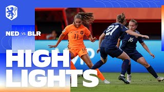 Highlights OranjeLeeuwinnen  WitRusland 2862022 WKkwalificatie [upl. by Cuthburt213]