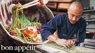 A Day Making Some of the World’s Most Difficult Soba Noodles  On The Line  Bon Appétit [upl. by Miriam]