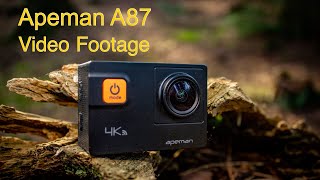 Apeman A87 4K Action Camera  1080p  720p Slow Motion Video Footage [upl. by Brigid683]