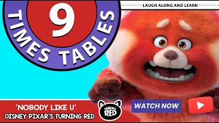 9 Times Table Song  Laugh Along and Learn  Nobody Like U from Turning Red [upl. by Rezeile]