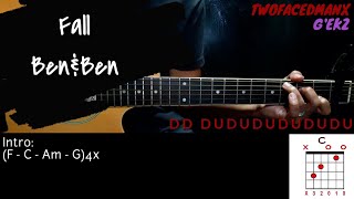 Fall  BenampBen Guitar Cover With Lyrics amp Chords [upl. by Enelia776]