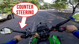 Counter Steering Ki Full Details  What is Counter Steering on a Bike  Praks Bikers Guide [upl. by Edson]