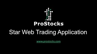 ProStocks Star Web Trading Application [upl. by Ezechiel]