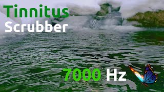 7000 Hz Tinnitus Scrubber  Pink Noise and Watersound fast Tinnitus relief [upl. by Dannie]