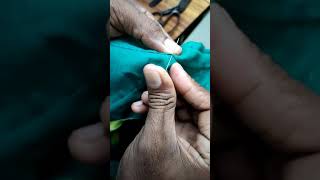 Single Thread Hemming Stitch  hand sewing  shorts video  MSR TAILORING TUTORIAL [upl. by Jeunesse]