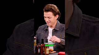 Tom Holland Faces Fiery Wings on Hot Ones Challenge [upl. by Gabriel]