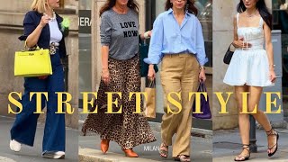 Milan’s Best Street Style Moments•Unique Italian Fashion Summer 2024•Unmissable Fashion Trends [upl. by Ayala]