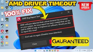 AMD software detected that a driver timeout has occurred on your system Fix [upl. by Timi]