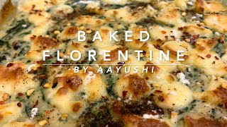 Baked Florentine  Continental Recipe  Best Spinach Recipe  Spinach Au Gratin Cook with AampA food [upl. by Solraced]