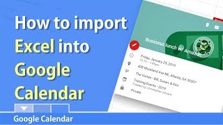 How to import Excel into Google Calendar by Chris Menard [upl. by Mckee855]